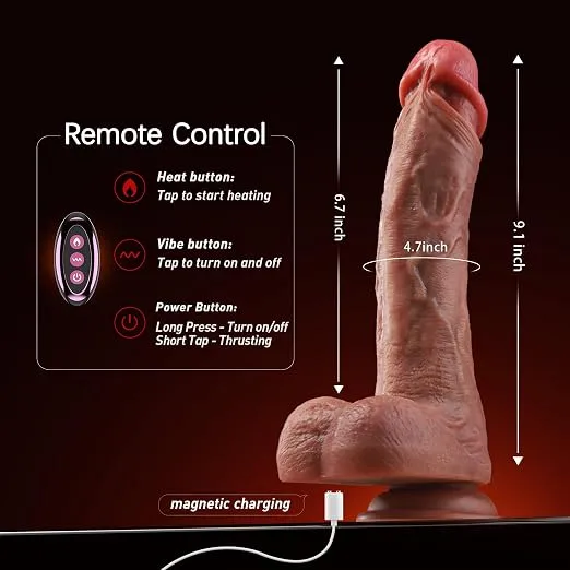 360° Thrusting Vibrating Dil*do 8 inch